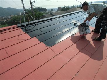 屋根上塗り:ファインウレタンU100