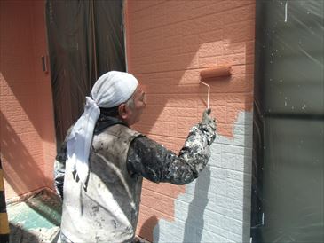 外壁塗装上塗り：ファインＳi